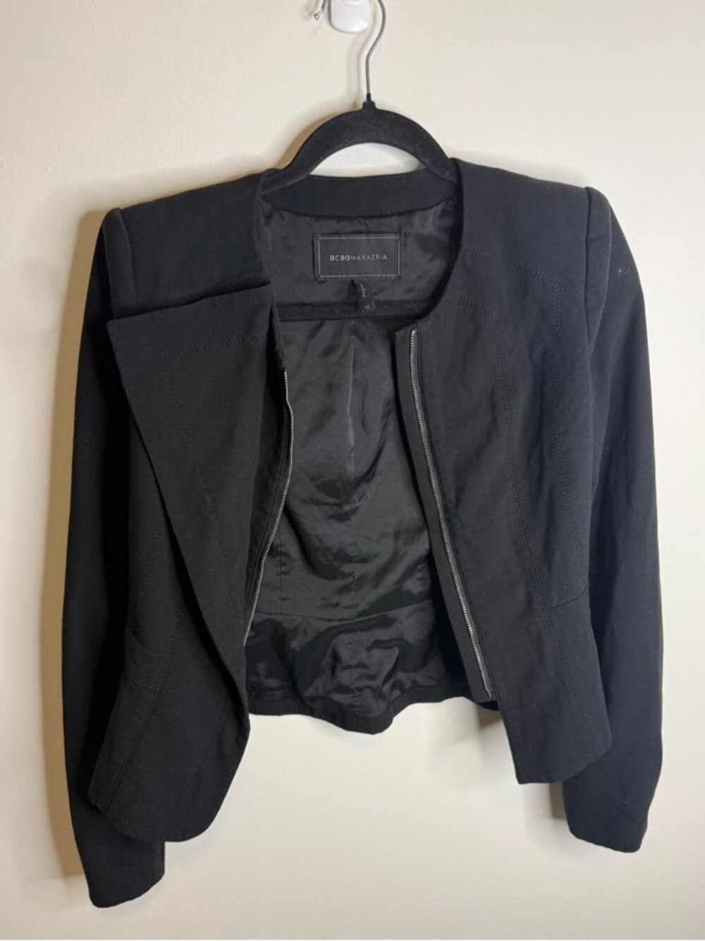 BCBGMAXAZRIA black Peplum Jacket size xs